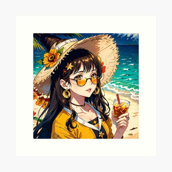 Deserted Anime Tropical Beach Background, Abstract Art, Digital  Illustration, Generative AI Stock Illustration | Adobe Stock