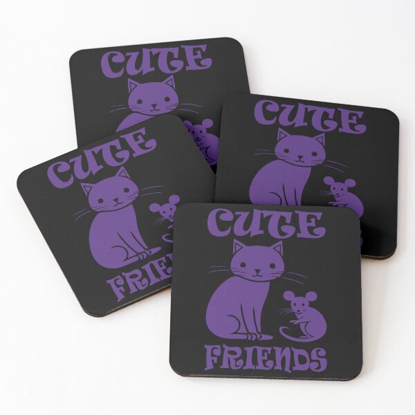 Item preview, Cat And Mouse Cute Friends - Indigo designed and sold by Soulemotion.