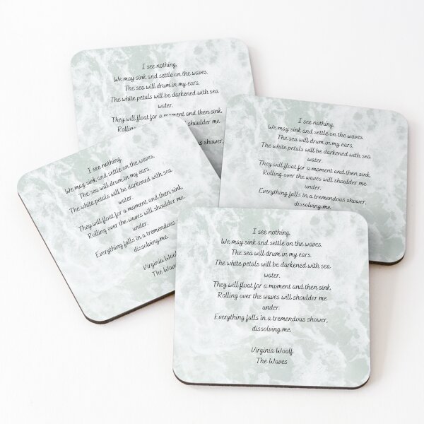 Item preview, The Waves Excerpt Virginia Woolf V.1 designed and sold by Feather n'  Ink.