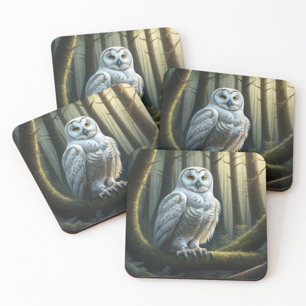 Item preview, White owl with brown pattern designed and sold by AICreatorin.