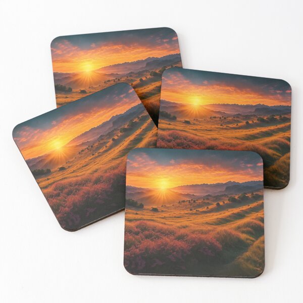 Item preview, An Enthralling Summer Scene Where A Vibrant Sunset Bathes The Landscape In A Warm, Golden Glow, Ai Generated Art designed and sold by AiGens.