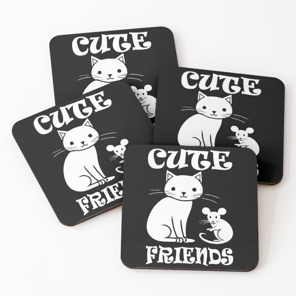 Item preview, Cat And Mouse Cute Friends - White designed and sold by Soulemotion.