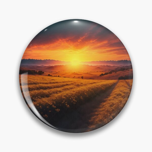 Item preview, A Captivating Summer Tableau Featuring A Vibrant Sunset Casting A Golden Glow Over The Landscape, Ai Generated Art designed and sold by AiGens.