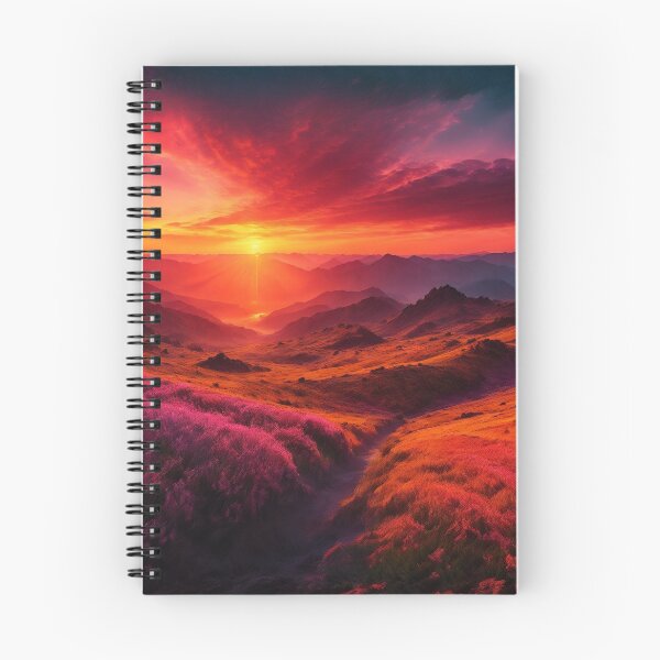 Item preview, A Mesmerizing Summer Landscape Where A Vibrant Sunset Sets, Ai Generated Art designed and sold by AiGens.