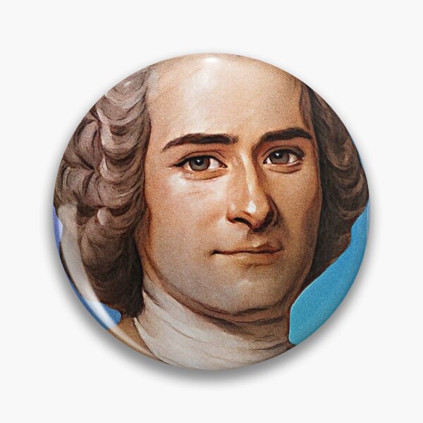 Item preview, French Philosopher Jean-Jacques Rousseau - blue - illustration  designed and sold by Litstoy.