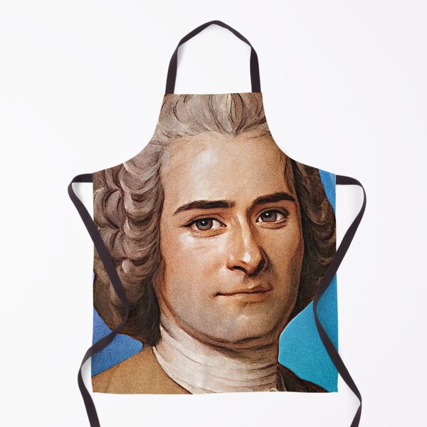 Item preview, French Philosopher Jean-Jacques Rousseau - blue - illustration designed and sold by Litstoy.