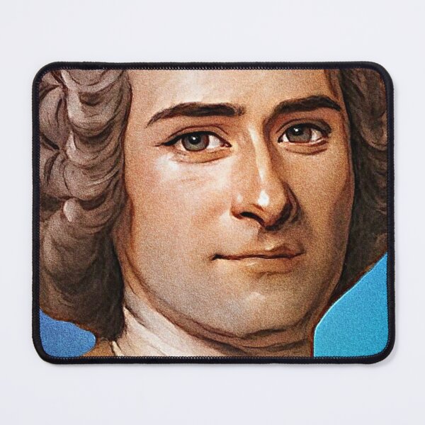 Item preview, French Philosopher Jean-Jacques Rousseau - blue - illustration  designed and sold by Litstoy.