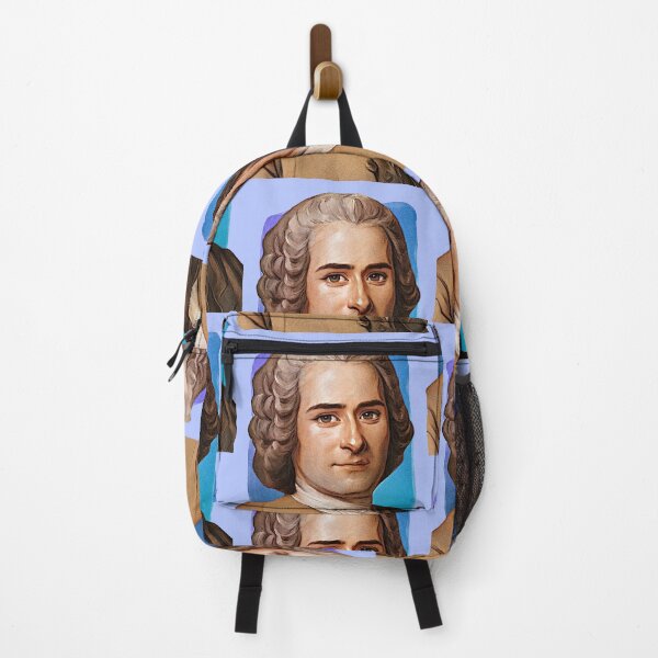 Item preview, French Philosopher Jean-Jacques Rousseau - blue - illustration  designed and sold by Litstoy.