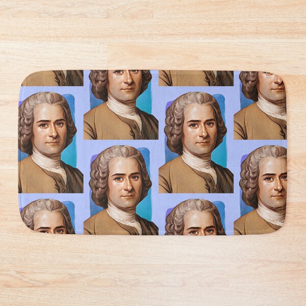 Item preview, French Philosopher Jean-Jacques Rousseau - blue - illustration  designed and sold by Litstoy.