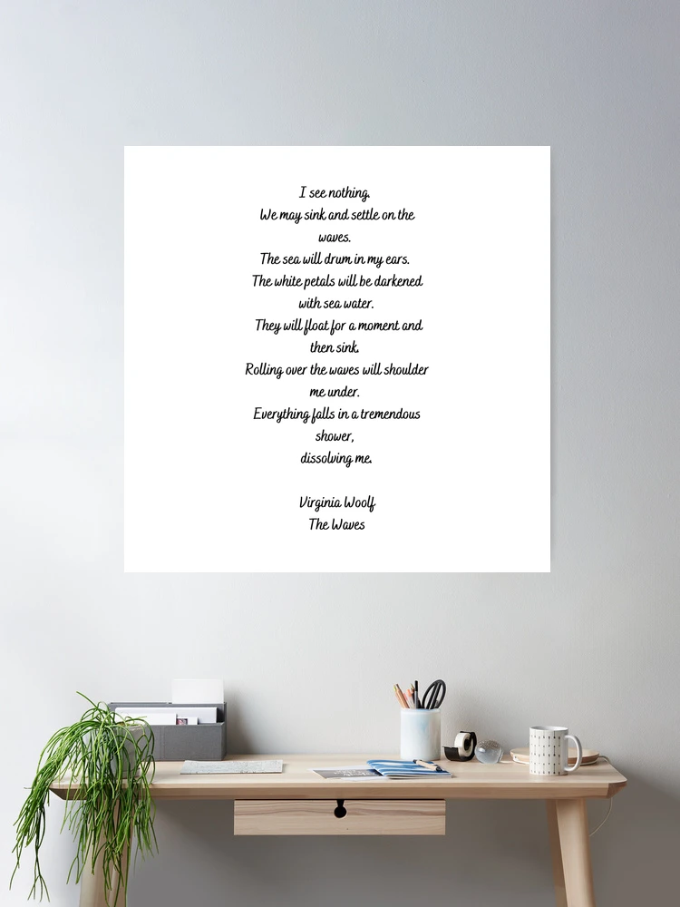 A Room of One's Own - Virginia Woolf Dark Academia Feminist Quote Art