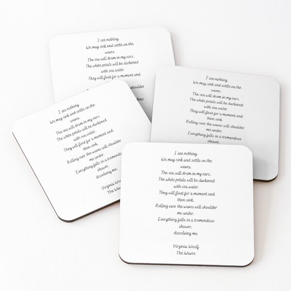 Item preview, The Waves Excerpt Virginia Woolf V.3 designed and sold by Feather n'  Ink.
