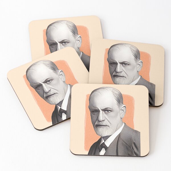 Item preview, Austrian Psychologist Sigmund Freud - orange - illustration  designed and sold by Litstoy.