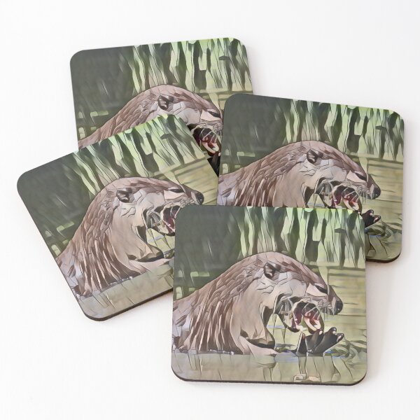 Item preview, Hungry Otter In Retro Pop designed and sold by Fearless-Fox.