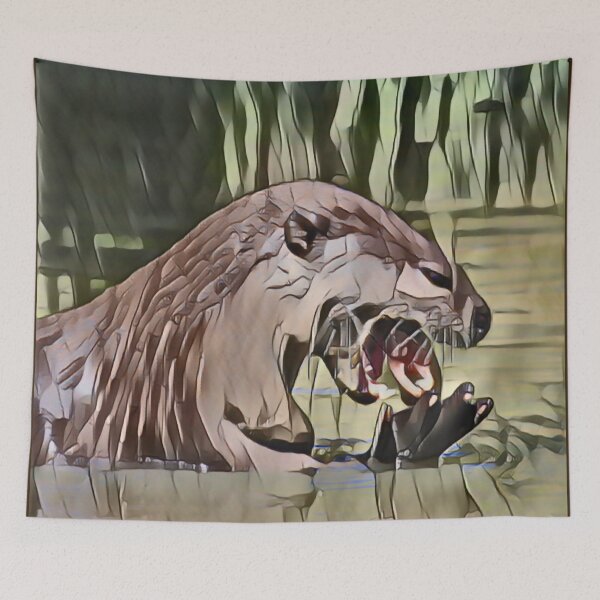 Item preview, Hungry Otter In Retro Pop designed and sold by Fearless-Fox.