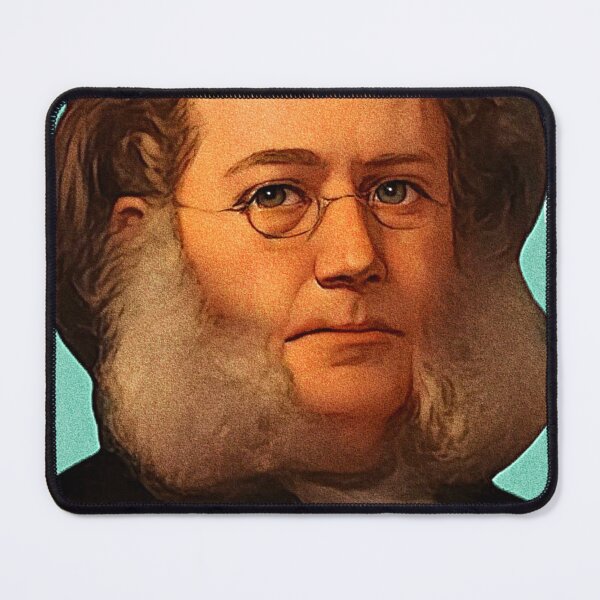 Item preview, Norwegian playwright Henrik Ibsen - pistachio - illustration designed and sold by Litstoy.