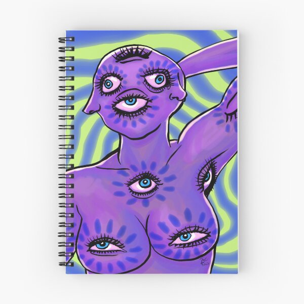 Item preview, Eye Contact Trippy Surreal Digital Painting designed and sold by Yarn Wolf Creations.