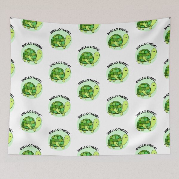 Item preview, Shello There Funny Tortoise Puns  designed and sold by punnybone.