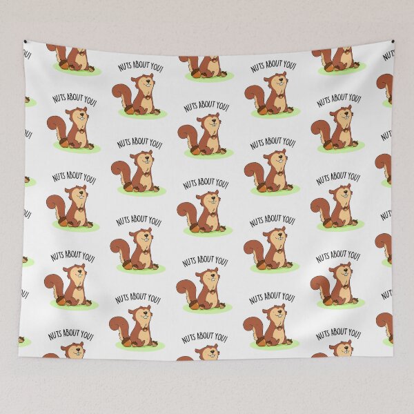 Item preview, Nuts About You Funny Squirrel Puns  designed and sold by punnybone.