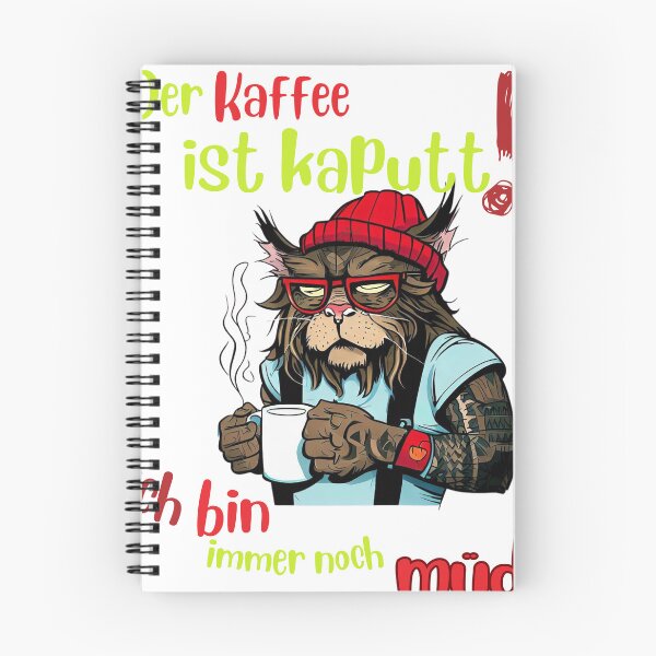 Item preview, The coffee is broken, I'm still tired Cat, tomcat, main coon, forest tomcat designed and sold by gringourmand.