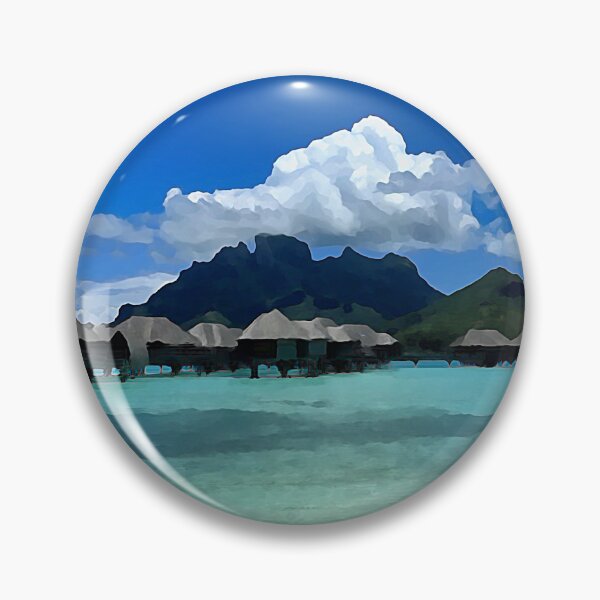 Item preview, Water Bungalows - Bora Bora Poster designed and sold by ryanstravels.