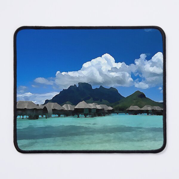 Item preview, Water Bungalows - Bora Bora Poster designed and sold by ryanstravels.