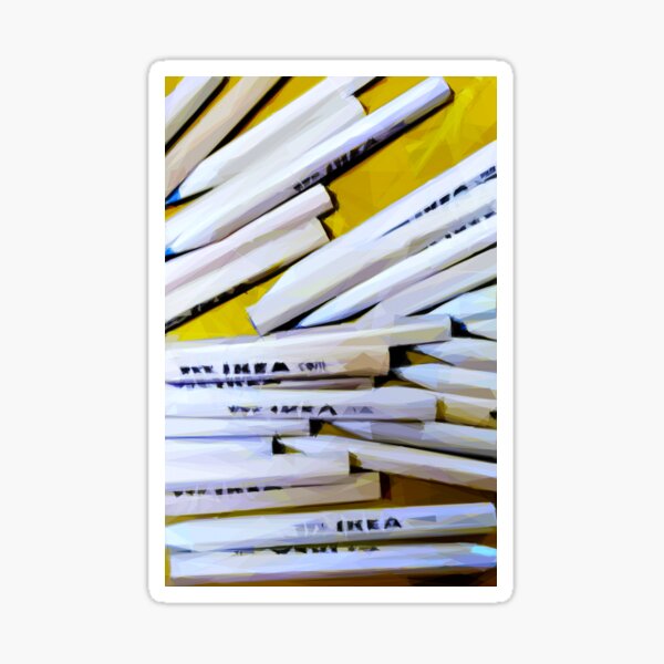 Item preview, Group of Ikea pencils.  Image created using geometric shapes designed and sold by EdgyEdgeArt.
