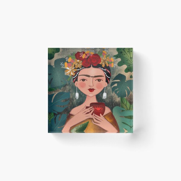 Item preview, Frida with red cup designed and sold by Anastasia-May.