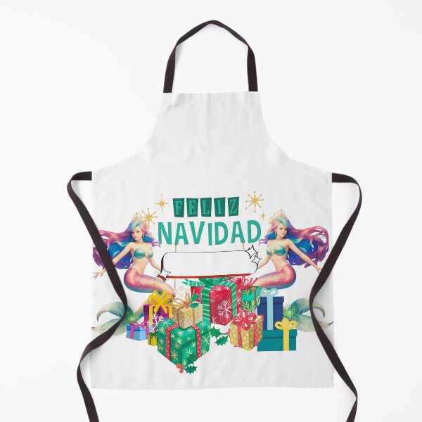 Item preview, Sirenas Merfolk White Mermaid Feliz Navidad designed and sold by SirenasWorld.