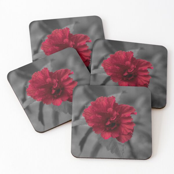 Item preview, Red Hibiscus with desaturated background. designed and sold by Winttage.