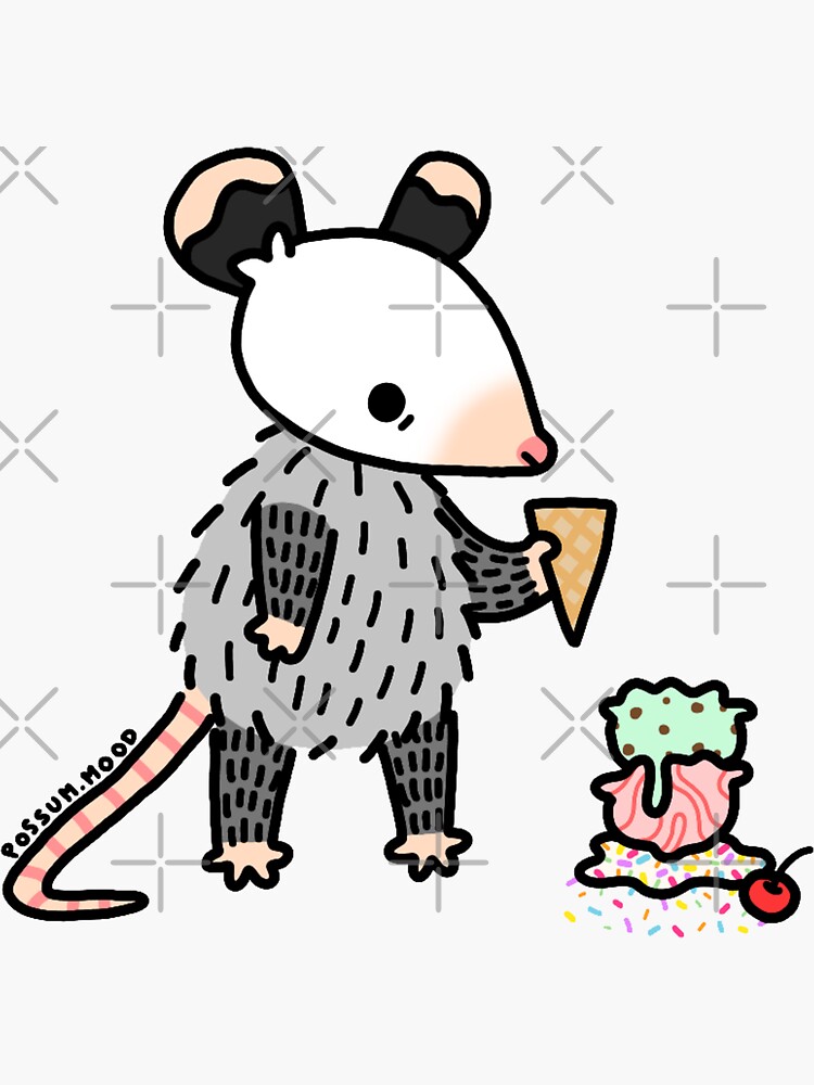 Thumbnail 3 of 3, Sticker, sad day designed and sold by possum-mood.
