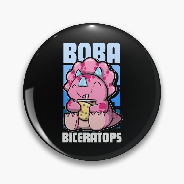 Artikelvorschau, Boba Biceratops trinkt Boba-Tee entworfen und verkauft von The magic  Yellow bus.