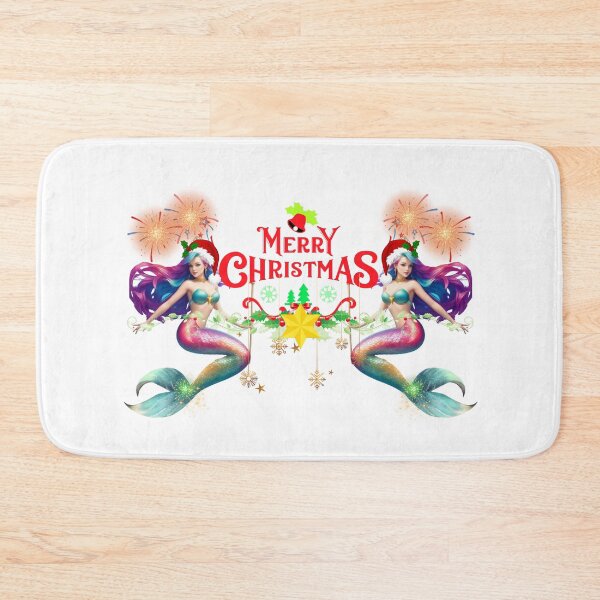 Item preview, Sirenas Merfolk Sirenas Blancas Feliz Navidad designed and sold by SirenasWorld.
