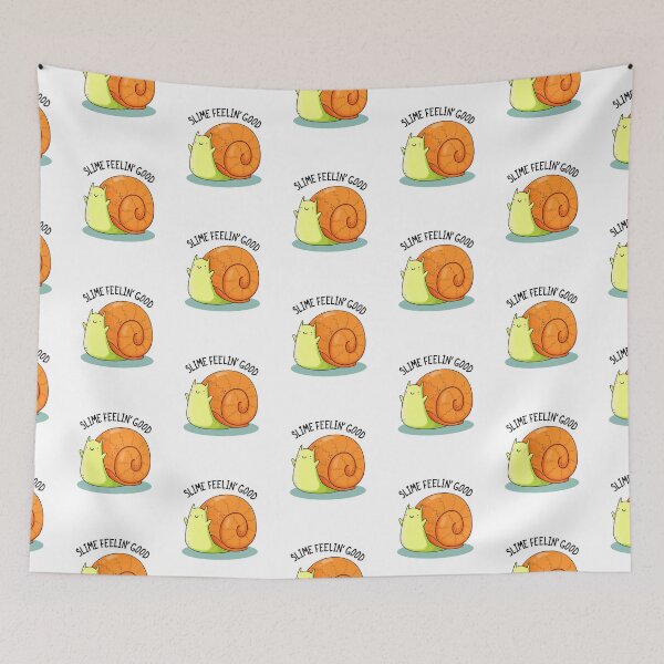 Item preview, Slime Feelin Good Funny Snail Puns  designed and sold by punnybone.