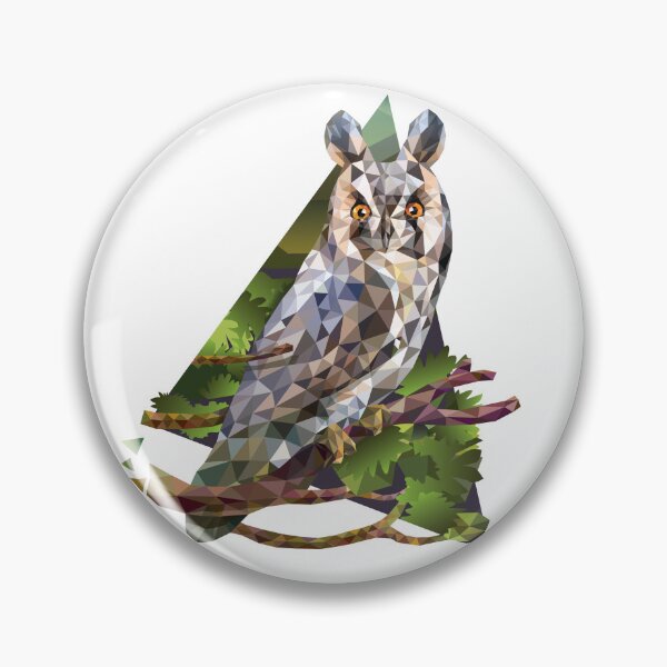 Item preview, Low poly Long-eared owl designed and sold by kataszep.