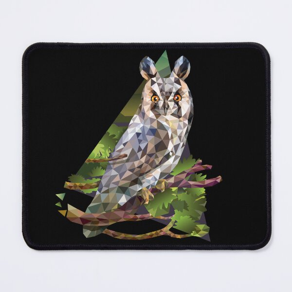 Item preview, Low poly Long-eared owl designed and sold by kataszep.