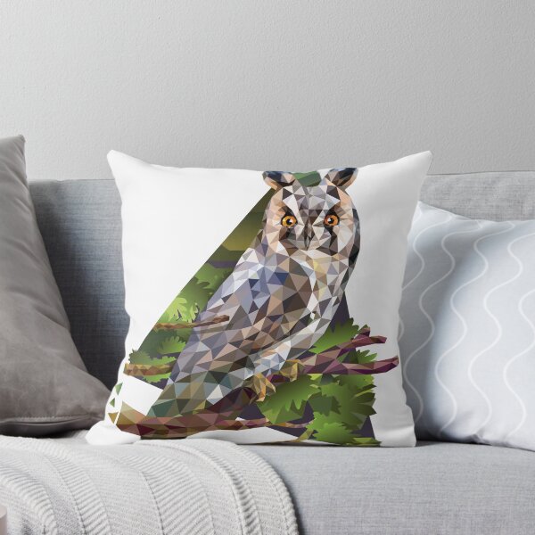 Item preview, Low poly Long-eared owl designed and sold by kataszep.
