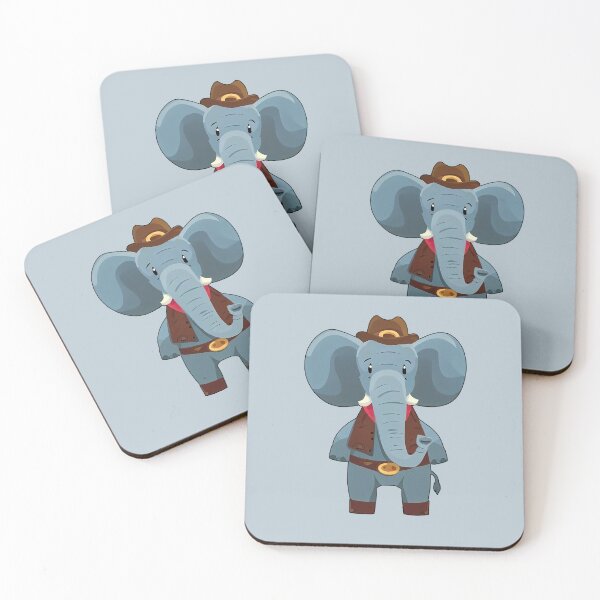Item preview, Funny Gentle Elephant Cowboy designed and sold by kidcartoon.