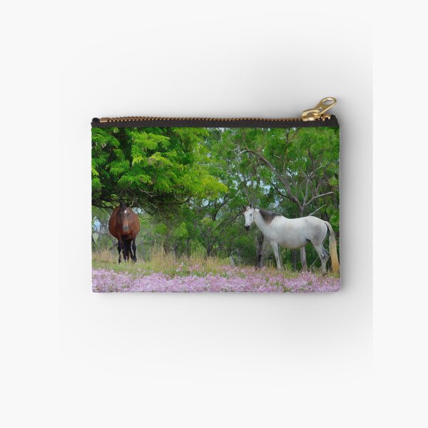 Item preview,  HORSES IN A FIELD OF PINK FLOWERS designed and sold by Barbara Jean Photo Art And Design.