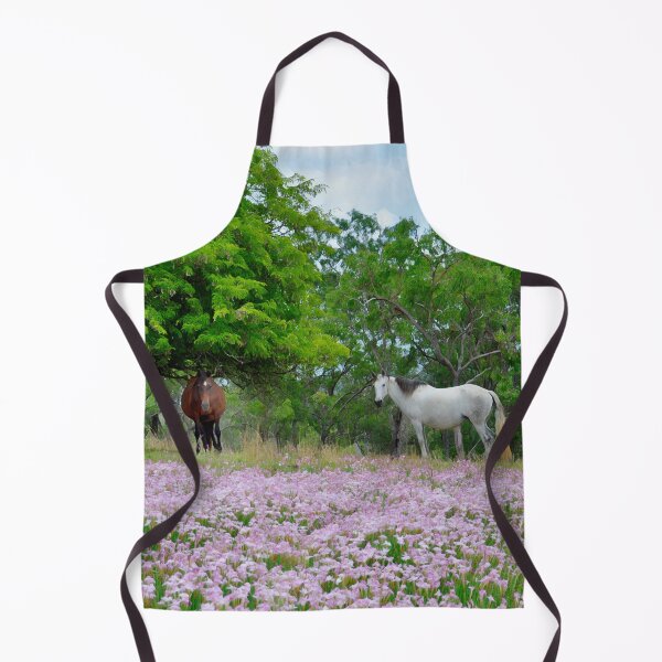Item preview, HORSES IN A FIELD OF PINK FLOWERS designed and sold by Barbara Jean Photo Art And Design.