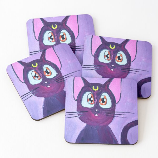 Item preview, Oil painting Cat Moon from Sailor Moon designed and sold by DonnaBlankaArt.
