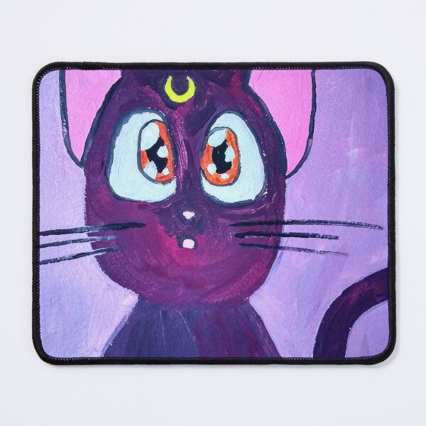 Item preview, Oil painting Cat Moon from Sailor Moon designed and sold by DonnaBlankaArt.