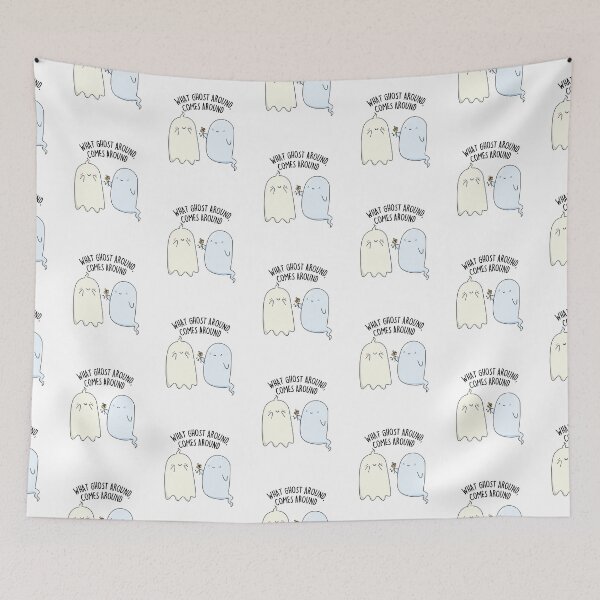 Item preview, What Ghost Around Comes Around Halloween Puns  designed and sold by punnybone.