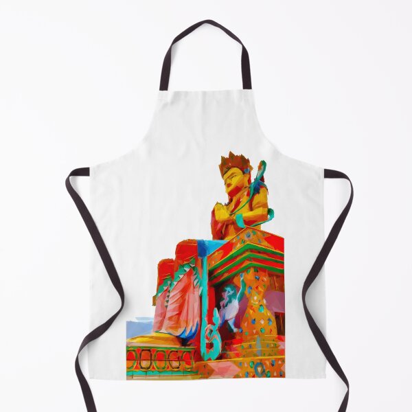 Item preview, Buddha Maitreya statue in Diskit Gompa. Image created using geometric shapes designed and sold by EdgyEdgeArt.