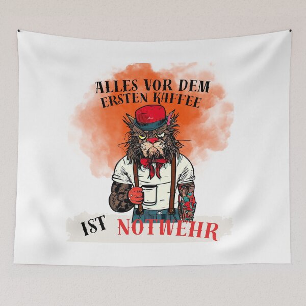 Item preview, Everything before the first coffee is self-defence, says our forest cat designed and sold by gringourmand.