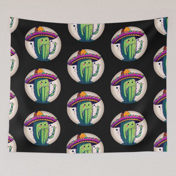 Item preview, cute cactus wearing a sombrero  designed and sold by Fatkid11.