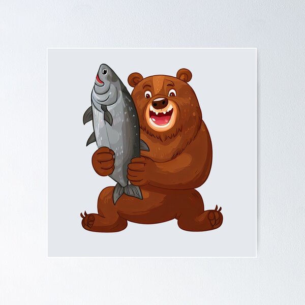 Item preview, Grizzly Bear's Big Catch: A Fishing Adventure designed and sold by kidcartoon.