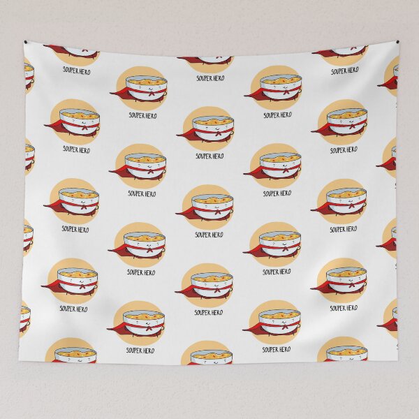 Item preview, Souper Hero Funny Soup Puns  designed and sold by punnybone.
