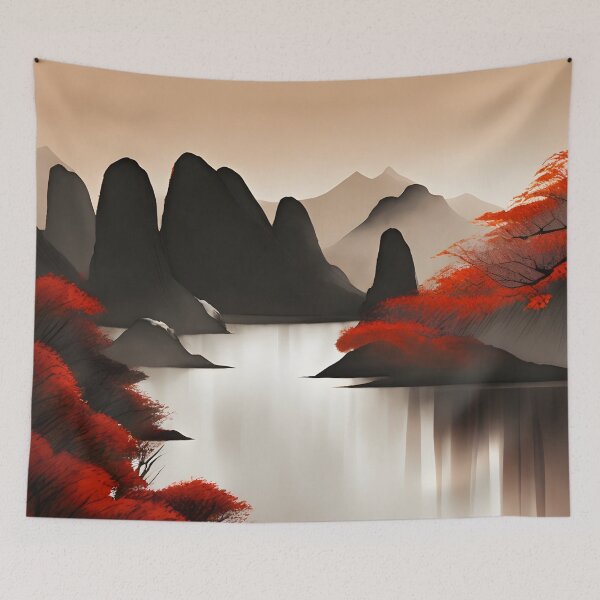 Item preview, Fantastic and Colorful Mountain Forest Park  - Chinese Painting designed and sold by joejiing.