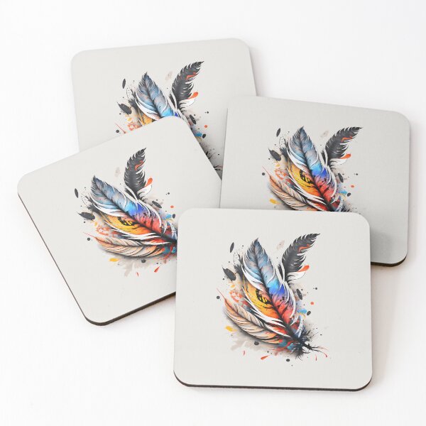 Item preview, Colorful feathers, tribal, boho, ethnic, hippie style designed and sold by nitty-gritty.