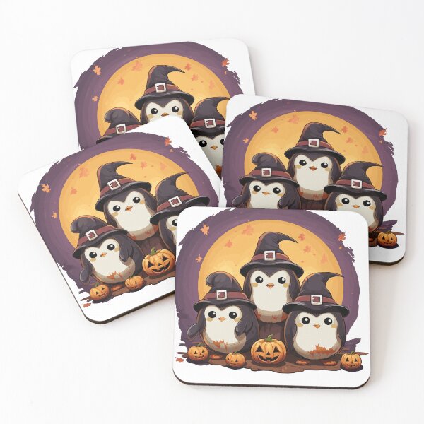 Item preview, Kawaii Halloween Penguins designed and sold by RetroPrints.